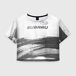 Женский топ Subaru - white gradient посередине