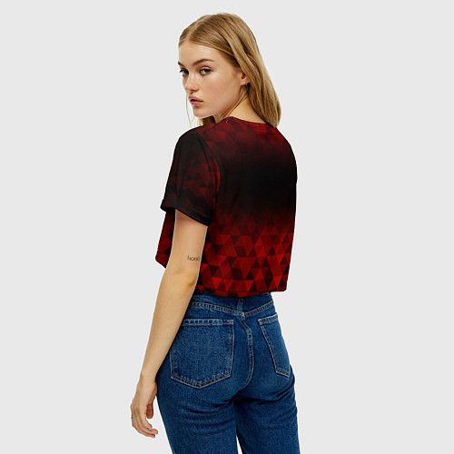 Женский топ Chery red poly / 3D-принт – фото 4