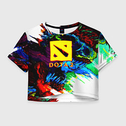 Футболка 3D укороченная женская Dota monster, цвет: 3D-принт