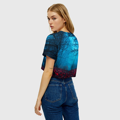 Женский топ Сектор газа вечерний лес / 3D-принт – фото 4