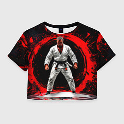 Женский топ Боец джиу-джитсу на черном