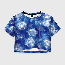 Женский топ Летающие одуванчики - акварельный фон