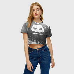 Футболка 3D укороченная женская DanMachi - grey gradient, цвет: 3D-принт — фото 2
