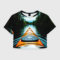 Женский топ На байдарке в лесу