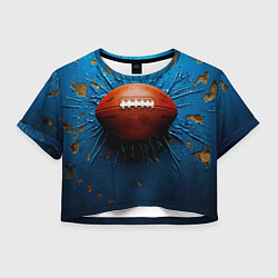 Женский топ Мяч для американского футбола на синем