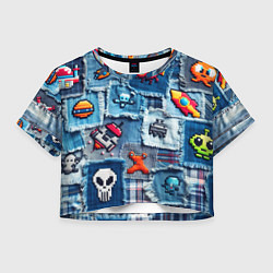 Женский топ Пиксельный космос