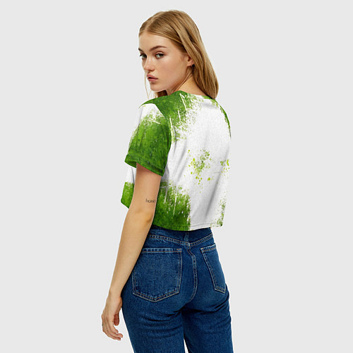 Женский топ Теннисная ракетка в зеленом / 3D-принт – фото 4