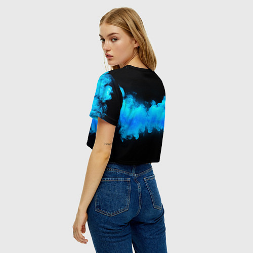 Женский топ Теннисная ракетка синий дым / 3D-принт – фото 4