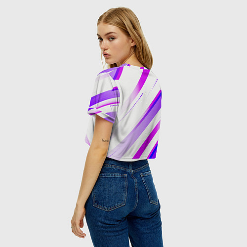 Женский топ Color white pink / 3D-принт – фото 4