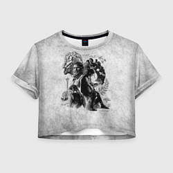 Женский топ The last of us grey grunge