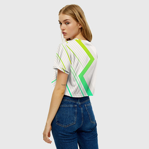 Женский топ Color white line green / 3D-принт – фото 4