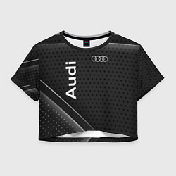 Футболка 3D укороченная женская Audi текстура, цвет: 3D-принт
