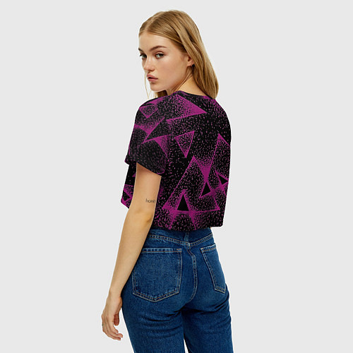 Женский топ The triangle is pink / 3D-принт – фото 4