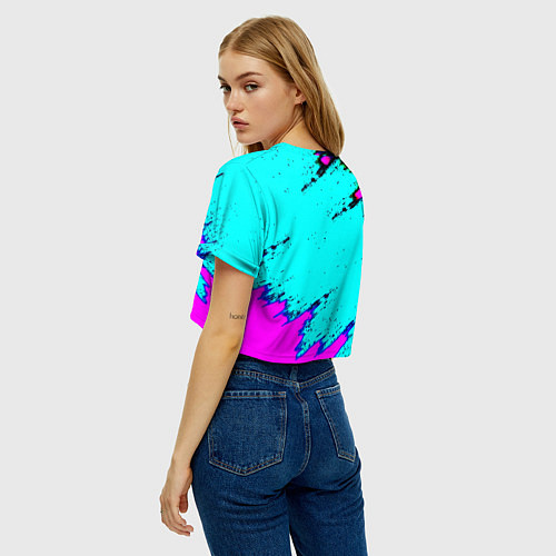 Женский топ Тоттенхэм неоновые краски / 3D-принт – фото 4
