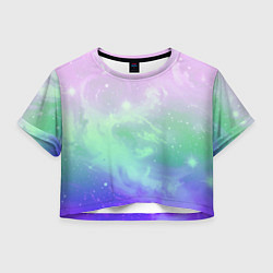 Женский топ Космический бледный розово-синий