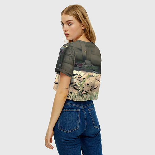 Женский топ Блондинка в костюме кошечки / 3D-принт – фото 4