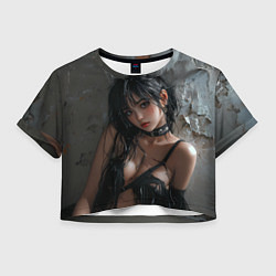 Женский топ Азиатская брюнетка в рваном белье