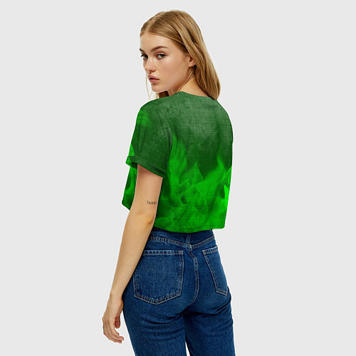 Женский топ Chery - green gradient посередине / 3D-принт – фото 4