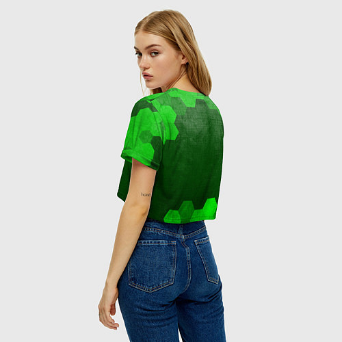 Женский топ Counter-Strike 2 - green gradient / 3D-принт – фото 4