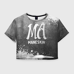 Футболка 3D укороченная женская Maneskin - grey gradient, цвет: 3D-принт