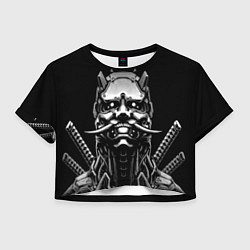 Женский топ Киборг ниндзя в маске демона