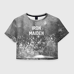 Женский топ Iron Maiden - grey gradient посередине