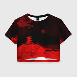 Женский топ Башня в красной сепии