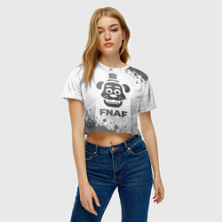 Футболка 3D укороченная женская FNAF - white gradient, цвет: 3D-принт — фото 2