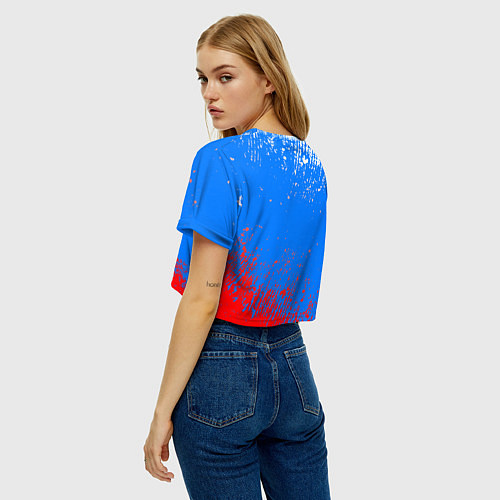 Женский топ Патриот - флаг / 3D-принт – фото 4