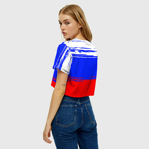 Женский топ Патриот - флаг / 3D-принт – фото 4