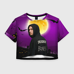 Футболка 3D укороченная женская Deadboy Bones, цвет: 3D-принт
