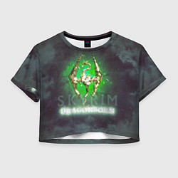 Женский топ Skyrim gold logo Dragonborn