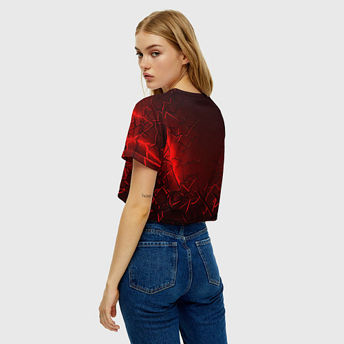 Женский топ Bones логотип красной краской / 3D-принт – фото 4