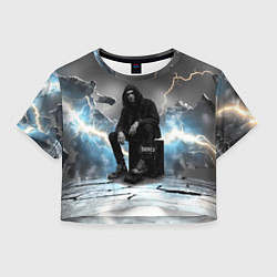 Женский топ Bones на фоне молний