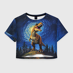 Женский топ Тираннозавр Рекс - звездная ночь