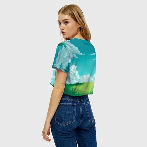 Женский топ Уточка в кимоно под миниатюрным деревом / 3D-принт – фото 4