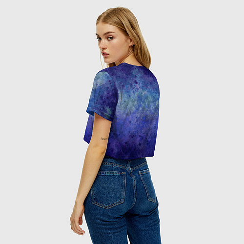 Женский топ Абстракция - blue tunnel / 3D-принт – фото 4