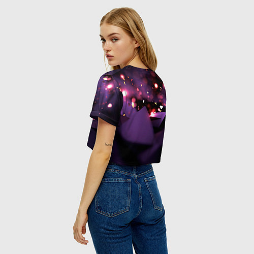 Женский топ Lana Del Rey в фиолетовых облаках / 3D-принт – фото 4