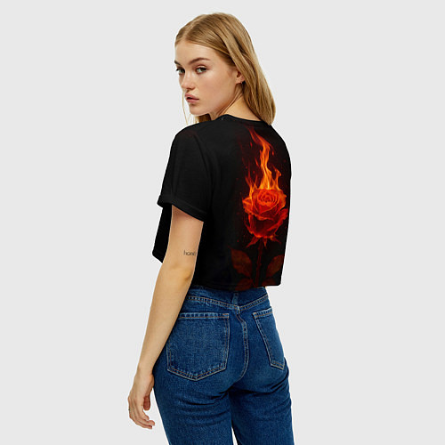 Женский топ Flaming rose / 3D-принт – фото 4