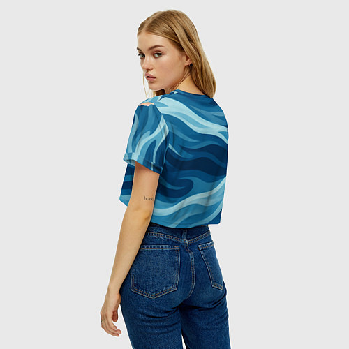 Женский топ ВМФ корабль на фоне заката / 3D-принт – фото 4