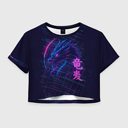 Женский топ Неоновый дракон - арт