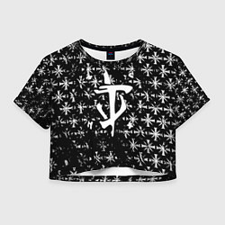 Футболка 3D укороченная женская Doom x farcry game, цвет: 3D-принт