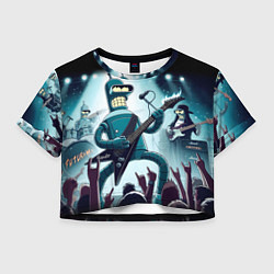 Женский топ Гитарист Бендер из рок группы Футурамы