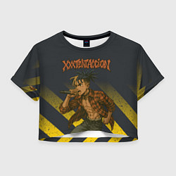 Женский топ XXXTentacion с микрофоном в аниме стиле