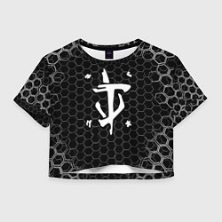 Женский топ Doom соты текстура