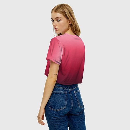 Женский топ Градиент гранатовый / 3D-принт – фото 4