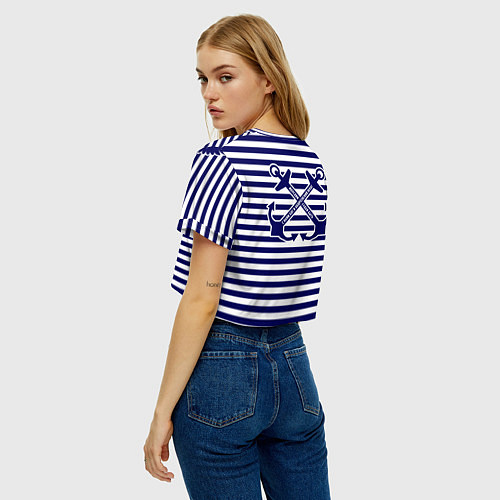 Женский топ ВМФ - герб России / 3D-принт – фото 4