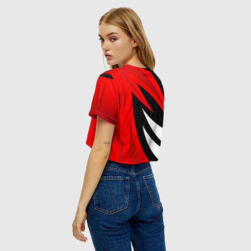 Женский топ Митсубиси - красный спорт / 3D-принт – фото 4