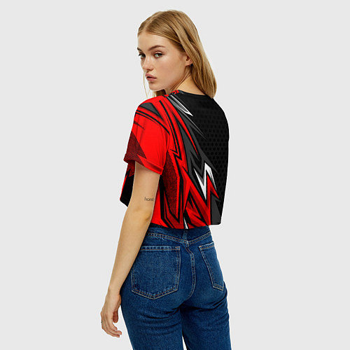 Женский топ Митсубиси - спортивный красный / 3D-принт – фото 4