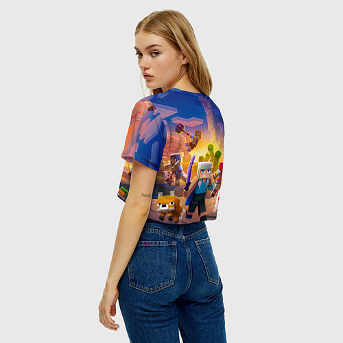 Женский топ Майнкрафт - храбрая девушка / 3D-принт – фото 4